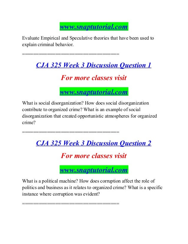 pros and cons of social disorganization theory What is an example of social disorganization that created opportunistic atmospheres for organized cr